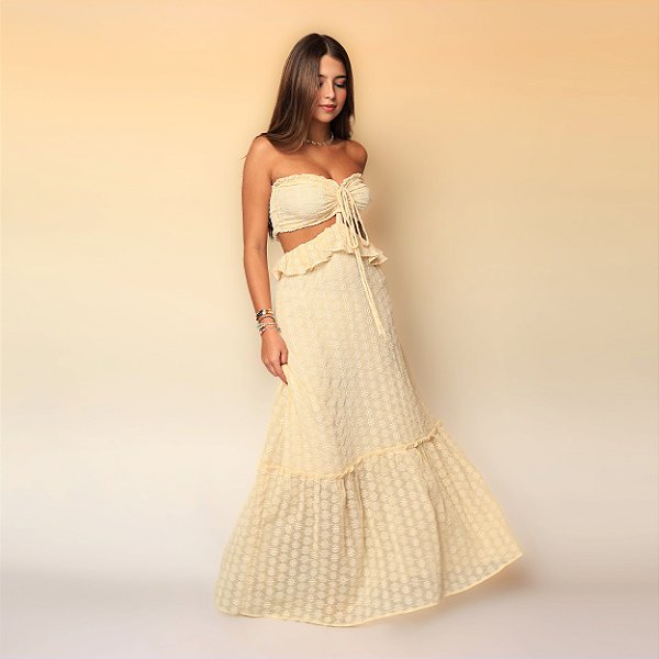 Vestido Duda Longo Ráfia