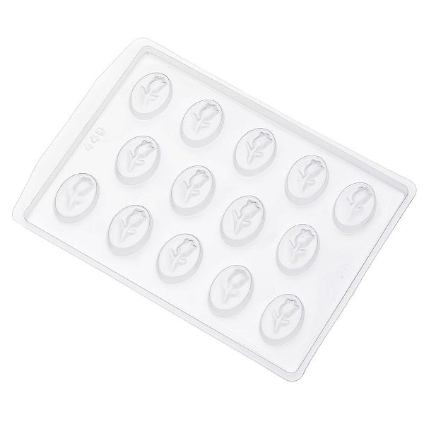 Forma PVC 440 - Bombom Oval com Tulipa