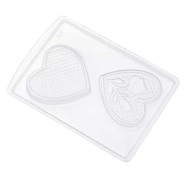 Forma PVC 256 - Coração c/tampa de Flores II