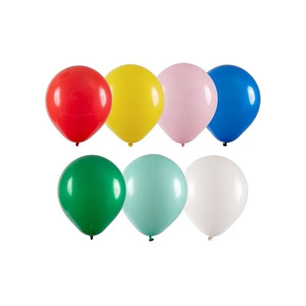 Balão 9 Polegadas cores sortidas c/50 und