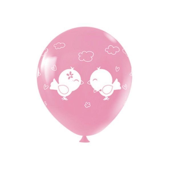 Balão Art-Latex Temático Passarinhos Sortido c/25