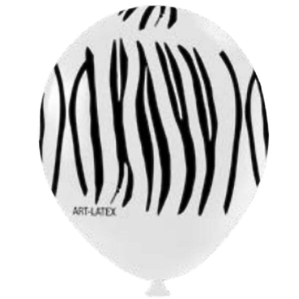 Balão Art-Latex Temático Zebra c/25