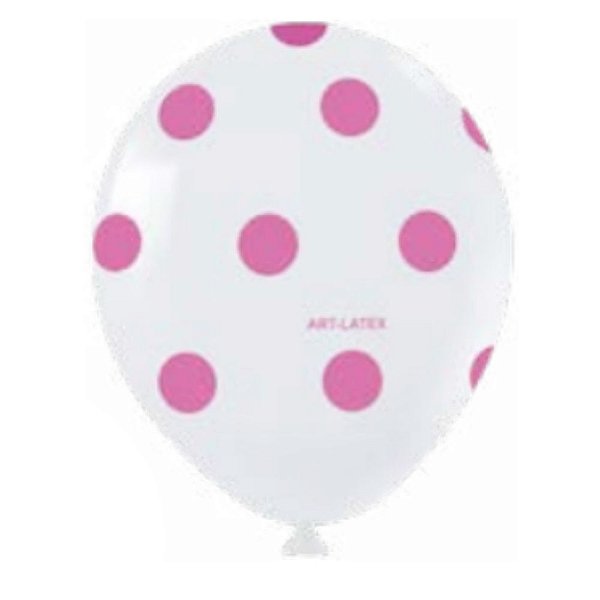 Balão Art-Latex Temático Bolinhas c/25