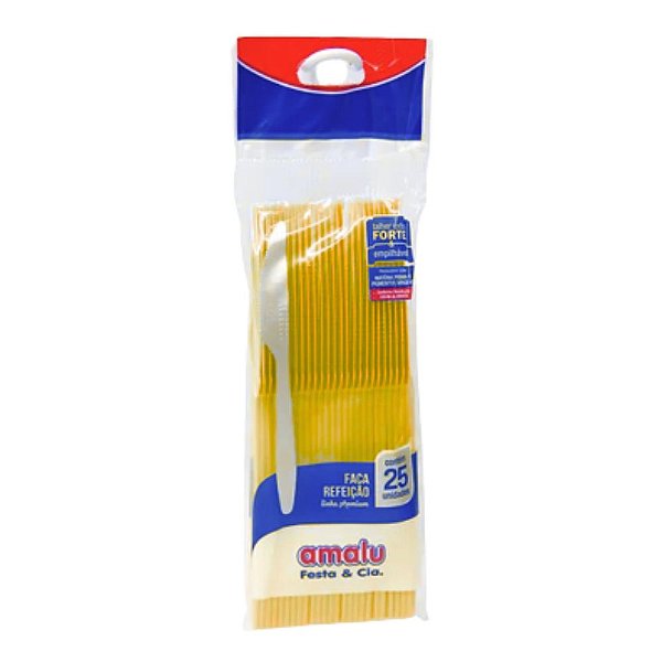 Faca Extra Forte Amalu Ouro 25 unidades
