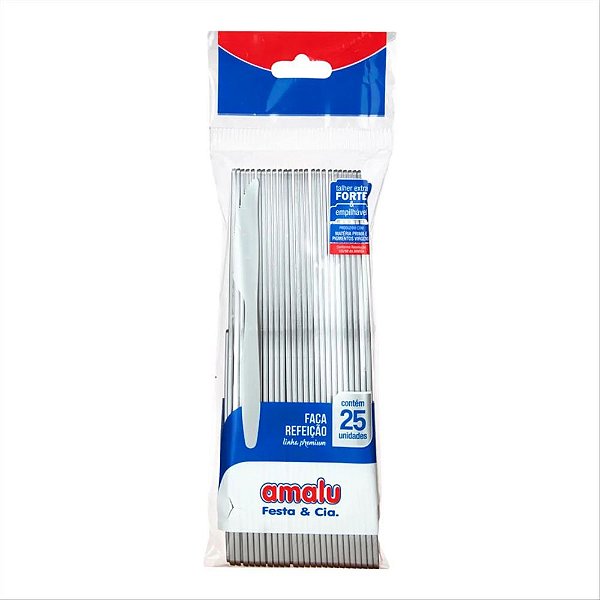 Faca Extra Forte Amalu Titan White 25 unidades