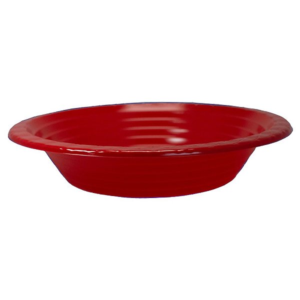 Prato Fundo 18CM  Vermelho 10 Unidades