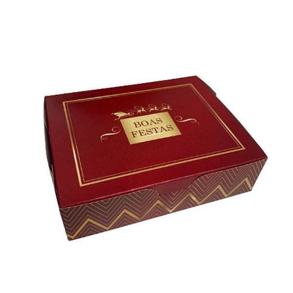 NT161- Caixa para 12 doces - 15X12X4cm natal boas festas