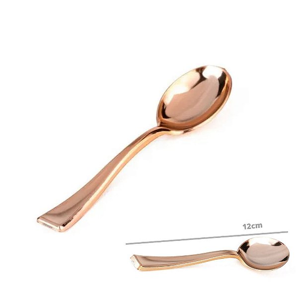 Colher Sobremesa Linha Gold Premium Rose