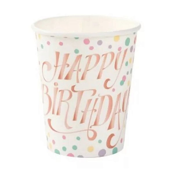 Copo papel Happy Birthday Candy 270ml c/10