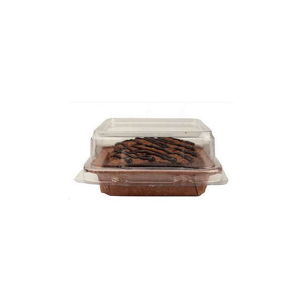 Forma Brownie P Quadrada com Tampa C/5