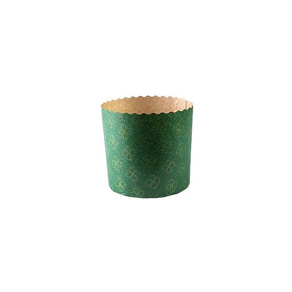 Forma para Panetone Verde 500g 134X95mm c/100