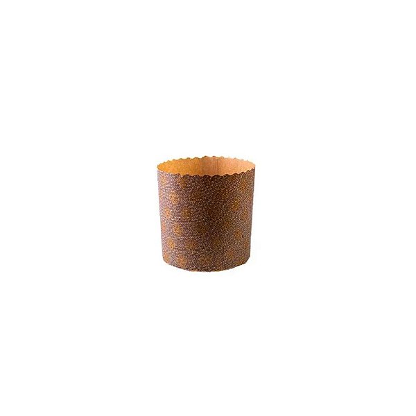 Forma para Panetone Marrom 100g 70X60mm c/100