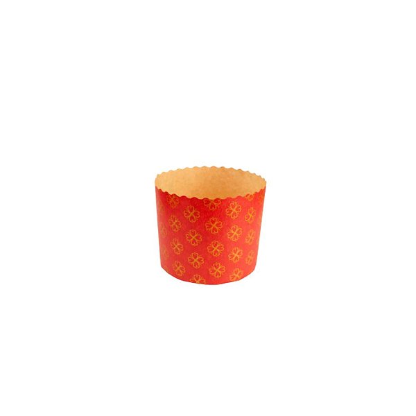 Forma para Panetone Vermelho 250g90x90mm c/100