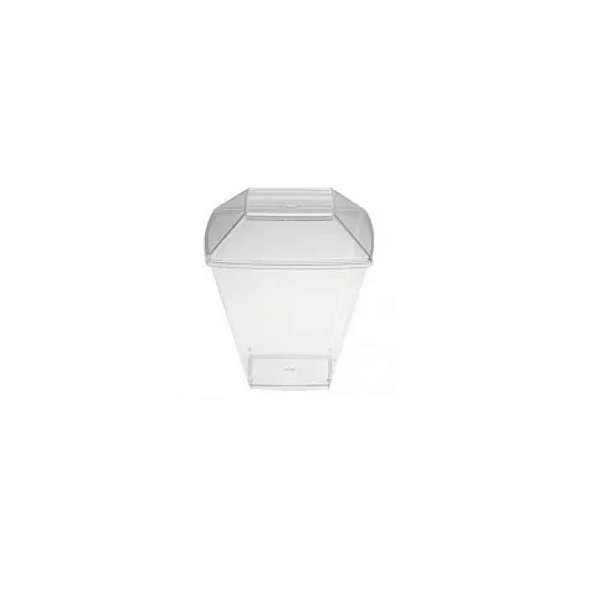 Copo Quadratto 100ml com Tampa c/10