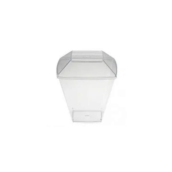 Copo Quadrado com Tampa 150ML c/10