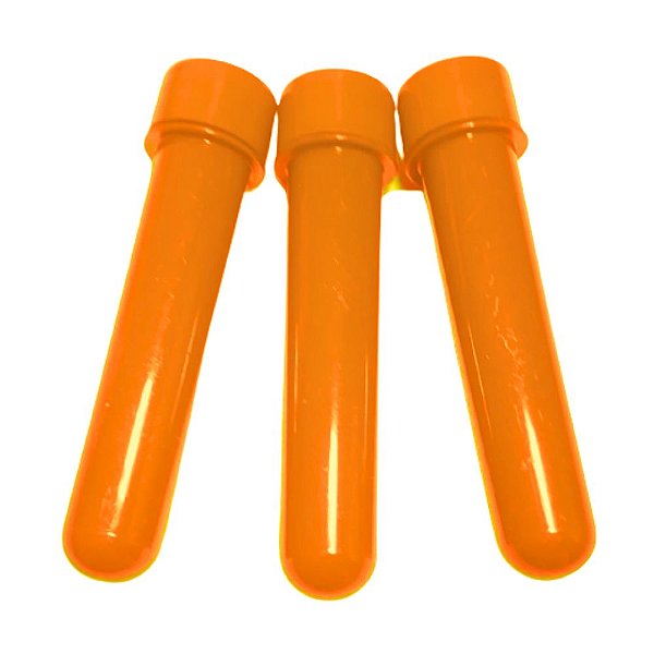 Tubete 13cm Tampado C/tampa Laranja C/10