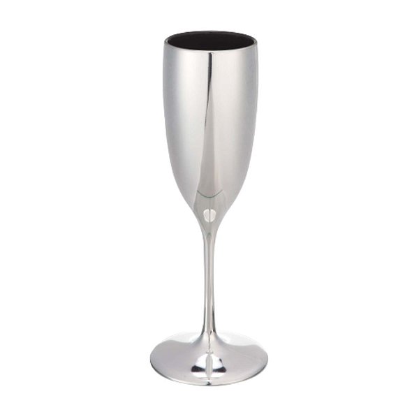 Taça Champagne Metalizada Prata