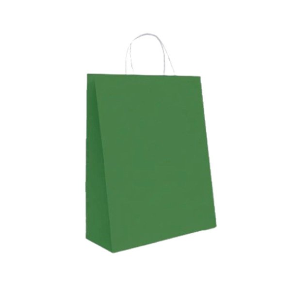 Sacola Pap Lc 17,5x8,5x21,5 Verde Bandeira 10u