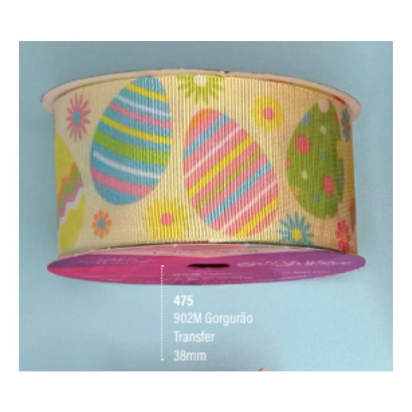 Fita gorgurão estampado 10m/38mm 475