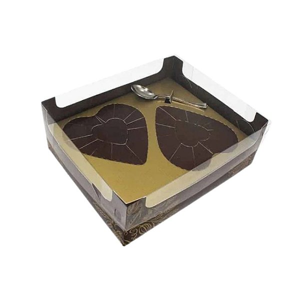 Caixa Ideia Coracao Encanto Cacau 2x250g Ouro
