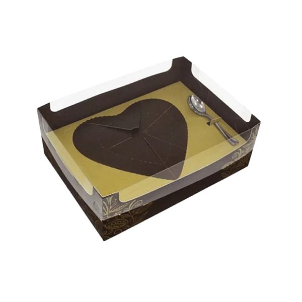 Caixa Ideia Coracao Encanto Cacau 250g Ouro