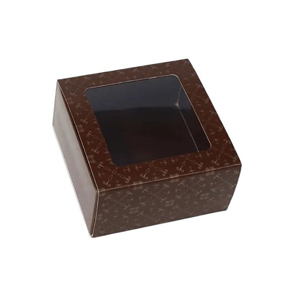 Caixa Ideia Gaveta C/visor (4 Doces) Marrom