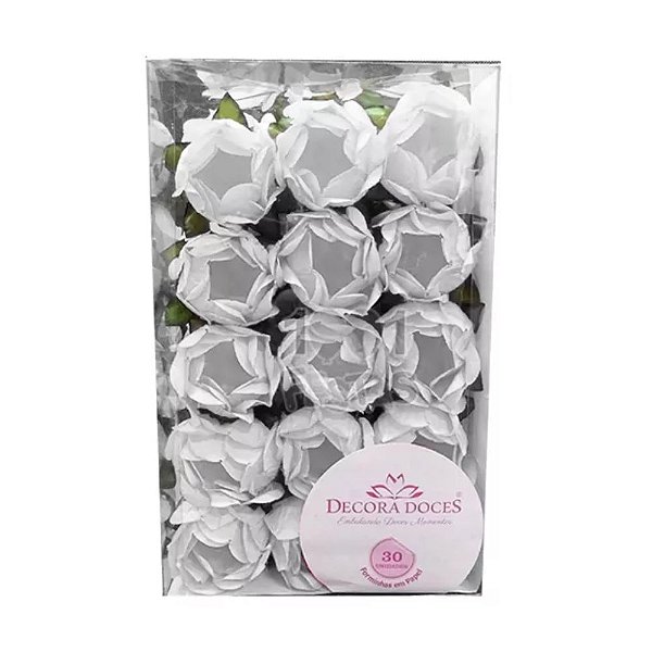 Decora p Bombom Rainha Branco C/30un