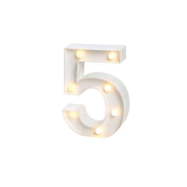 Luminaria Decorativa Numero 5 REF 769 Branca