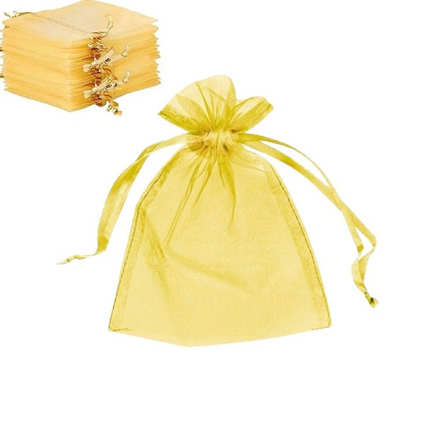 Saquinho de Organza Dourado 22x35 c/12