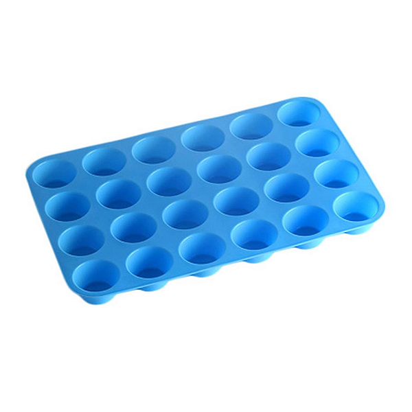Forma de Silicone Cor Sortida Mini Cupcake - 24 cav