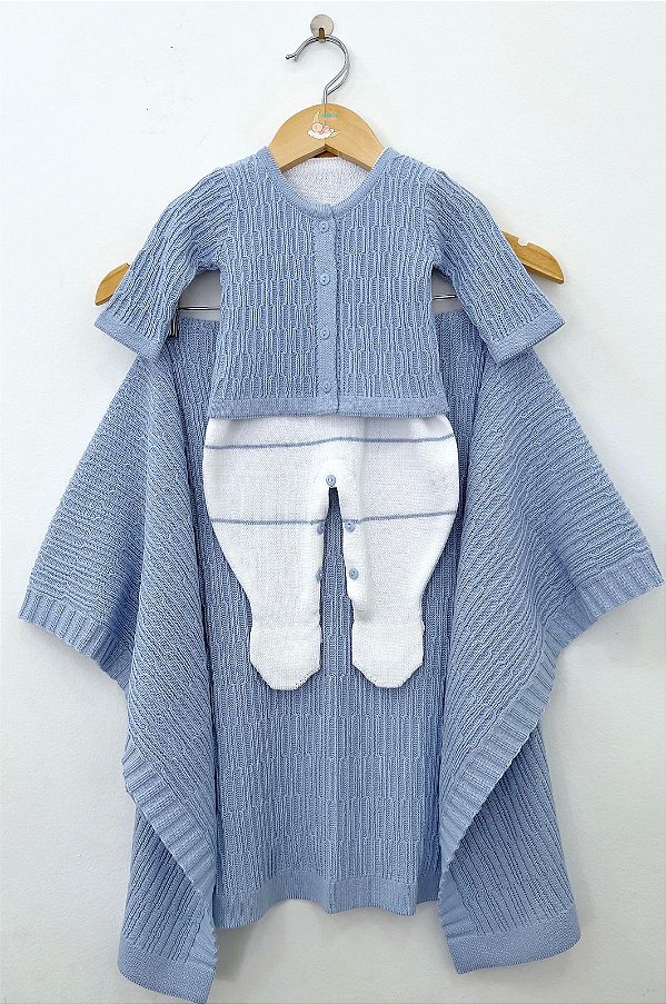Saída Maternidade Washington Tricot 3 Peças