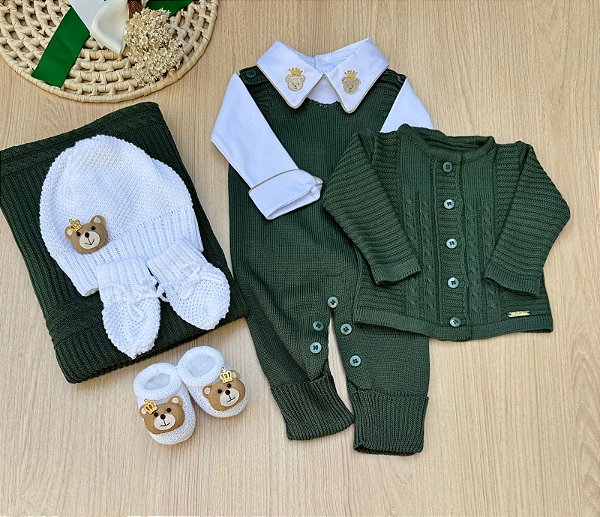 Saída de maternidade menino Alex tricot - Urso Príncipe