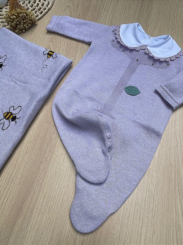 Saída de Maternidade em Tricot Abelhinha