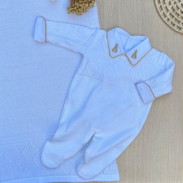 Saída de Maternidade Menino para Batizado 3 Peças – Dinhos Baby