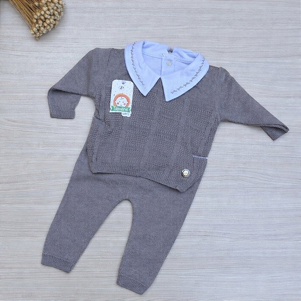 Conjunto Calça e Casaco Menino Fernando Tamine 3 Peças