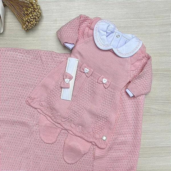 Saída de Maternidade Menina Lívia Maria 3 Peças