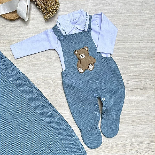 Saída de Maternidade Menino Lucas 3 Peças – Dinhos Baby