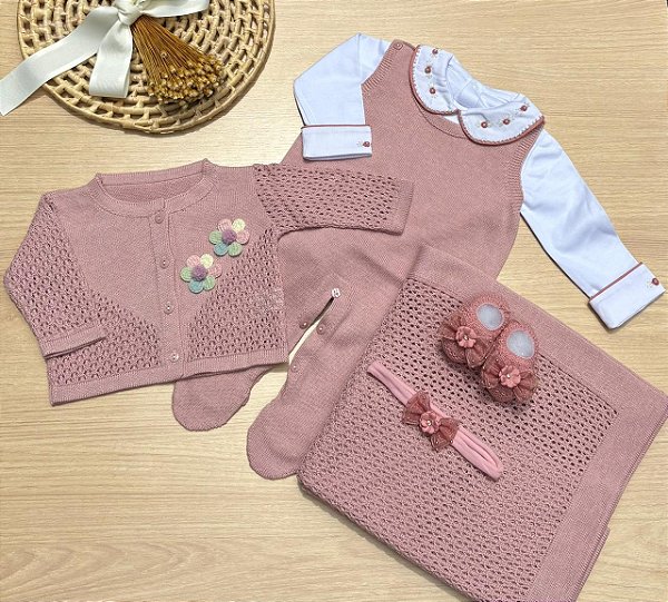 Saída de Maternidade Menina Heloisa 6 Peças – Dinhos Baby