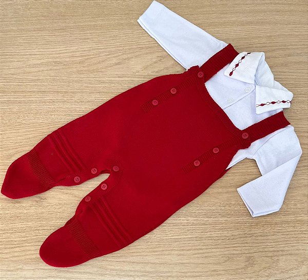 Saída Maternidade Jardineira + body José 2 peças