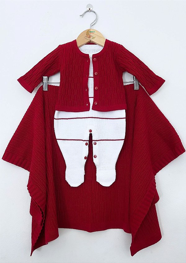 Saída Maternidade Washington Tricot 3 Peças