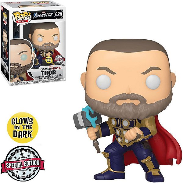 Funko Pop - Marvel Avengers Gamer Verse Thor #628 - Special Edition Brilha no Escuro