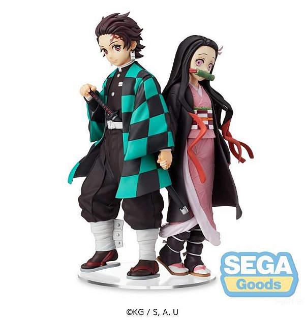 Action Figure Conjunto Demon Slayer Tanjiro E Nezuko - Sega