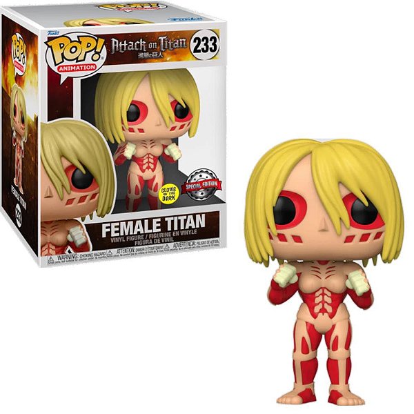 Funko Pop - Attack on Titan - Female Titan/Titã Fêmea #233 - Special Edition Brilha no Escuro