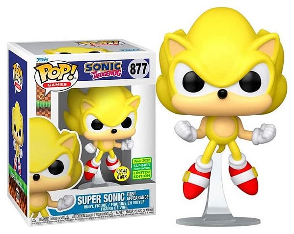 Funko Pop!  - Sonic - The Hedgehog Super Sοnic First Appearance - Glows In The Dark - #877