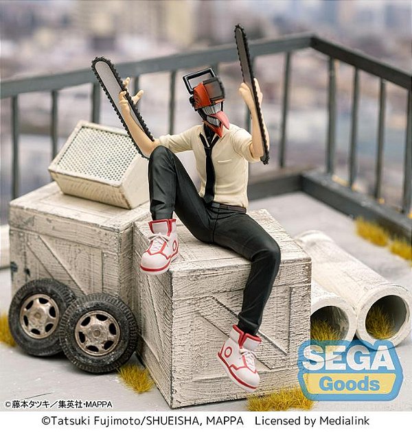 Chainsaw Man - Denji as Chainsaw Man - Premium Perching Figure - SEGA - PRONTA ENTREGA