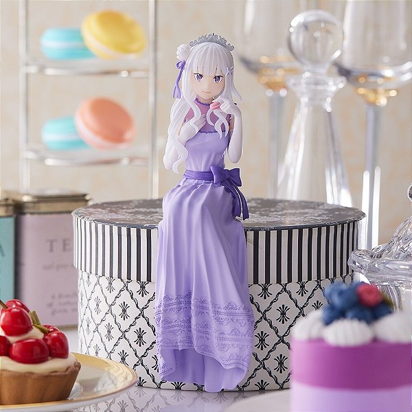 Re:Zero kara Hajimeru Isekai Seikatsu - Emilia - Premium Chokonose Figure - Lost in Memories, Dressed-Up Party Ver. (SEGA) - PRONTA ENTREGA