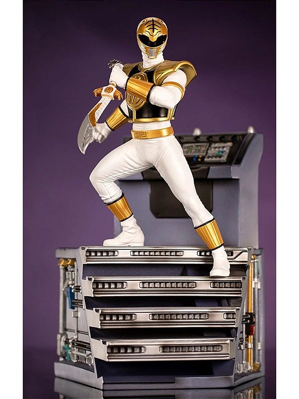 Estátua White Ranger - Mighty Morphin Power Rangers - BDS Art Scale 1/10 - Iron Studios - PRONTA ENTREGA