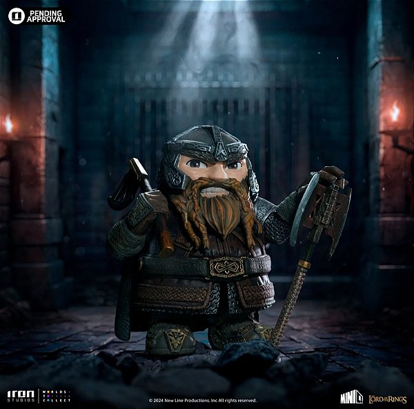Estátua Gimli - The Lord of the Rings - MiniCo (Iron Studios) - PRONTA ENTREGA