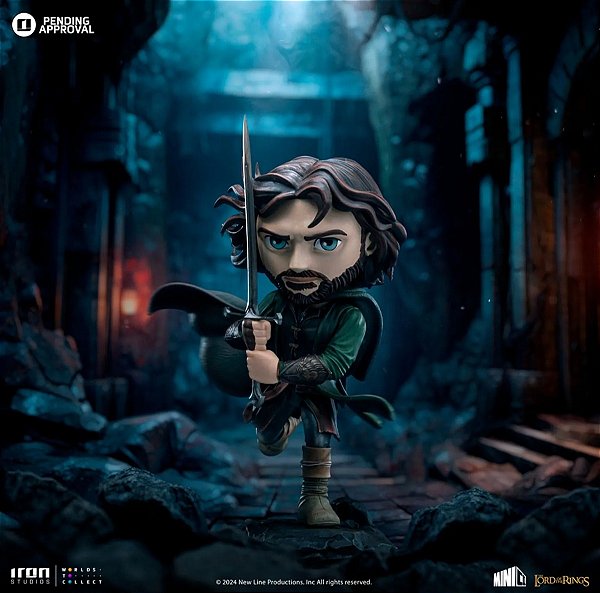 Estátua Aragorn - The Lord of the Rings - MiniCo (Iron Studios) - PRONTA ENTREGA