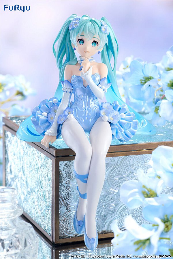 Piapro Characters - Hatsune Miku - Flower Fairy - Noodle Stopper Figure - Nemophila, Pale Blue ver. (FuRyu) - PRONTA ENTREGA